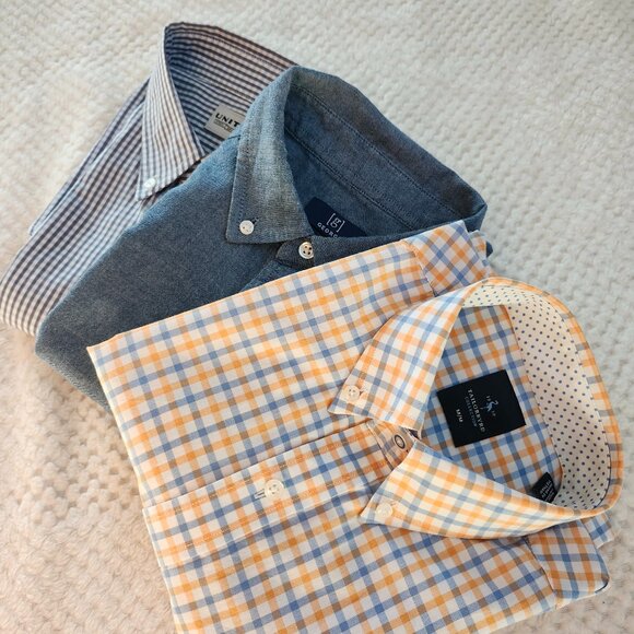 Lot of 3 Men’s Shirts Size M – Tailorbyrd, George, United – Casual/Work Bundle - Picture 1 of 12